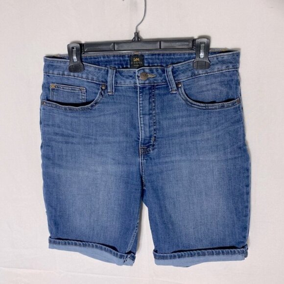 Vintage Lee Riders Med Wash High Rise Denim Jean Shorts 32 - Picture 1 of 11